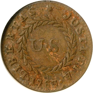 image for: 1783 C Nova Pointed Rays, Lg US NGC XF45 BN