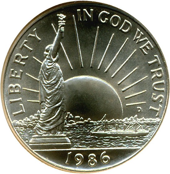 image for: 1986-D 50c Statue Liberty NGC MS69 