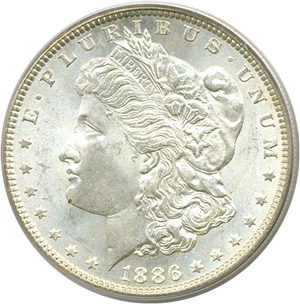 image for: 1886 $1 PCGS MS65