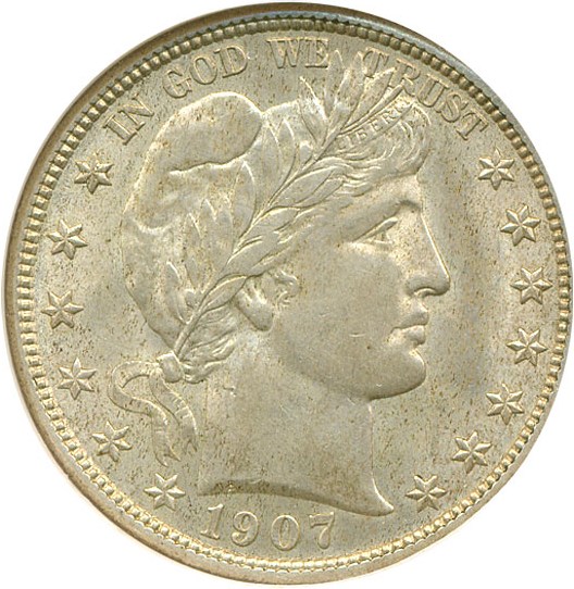 image for: 1907 50c  NGC AU58 * Star *