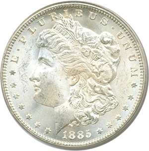 image for: 1885-CC $1 PCGS MS65