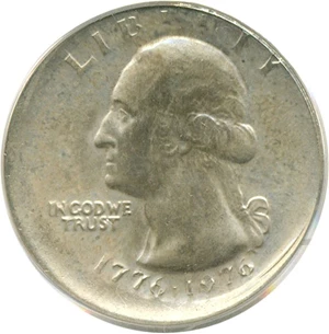image for: 1976 25c PCGS MS66 - Struck 10% Off Center