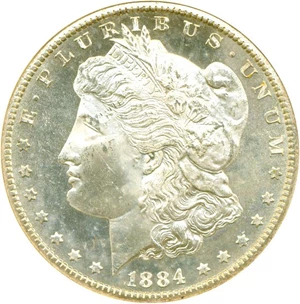 image for: 1884-CC $1 NGC MS64 PL