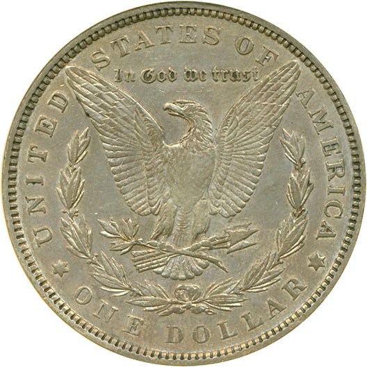 image for: Top 100 VAM: 1893 $1 VAM 4  Doubled Stars ANACS AU50 