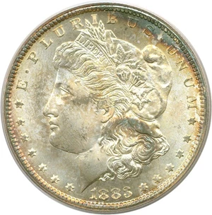 image for: 1883-CC $1 PCGS MS65