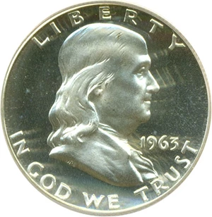 image for: 1963 50c PCGS Proof 68 Cameo
