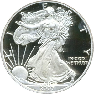 image for: 2007-W $1 Silver Eagle PCGS Proof 69 DCameo