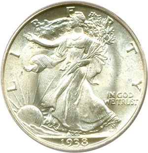 image for: 1938 50c PCGS MS65