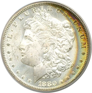 image for: 1880-CC $1 PCGS MS65 *Color*