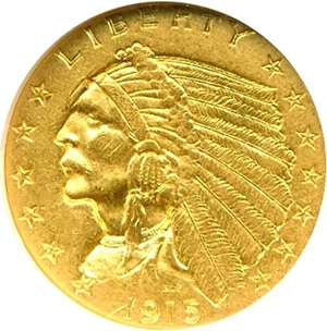 image for: 1915 $2 1/2 NGC MS61
