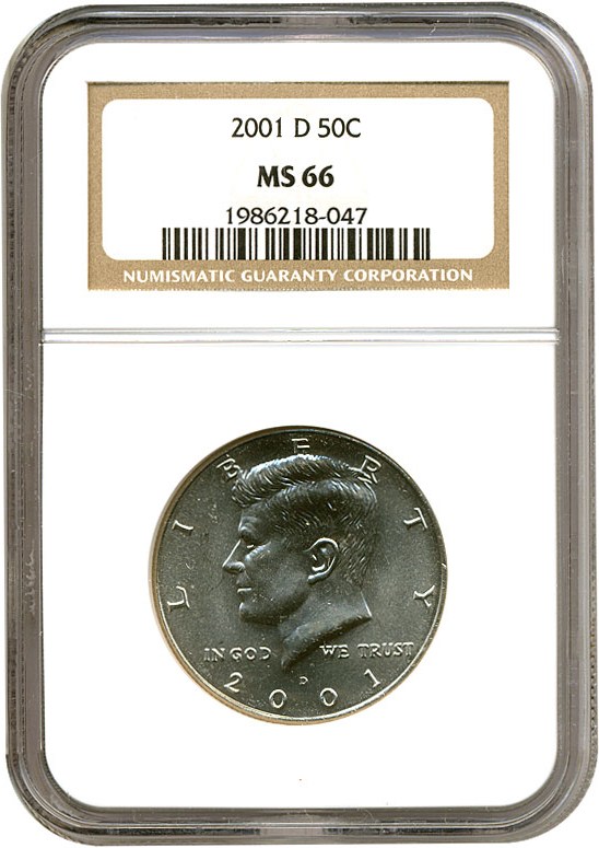 image for: 2001-D 50c  NGC MS66 