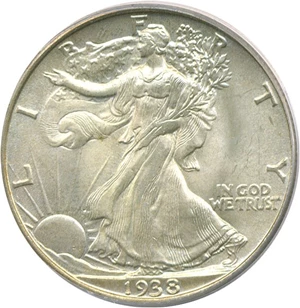 image for: 1938 50c PCGS MS66