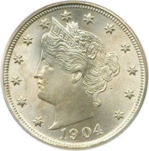 image for: 1904 5c PCGS MS66
