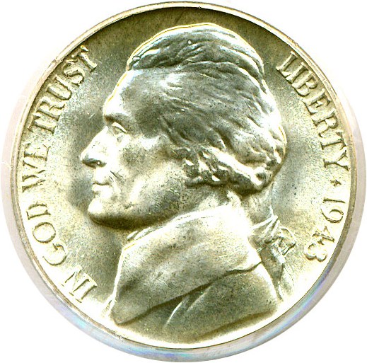 image for: 1943-P 5c  PCGS MS66 