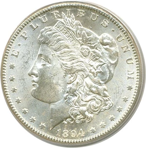 image for: 1894-S $1 PCGS MS64