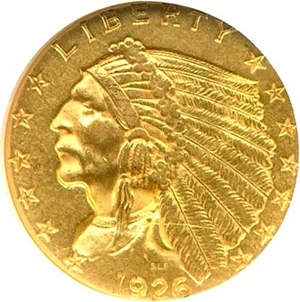 image for: 1926 $2 1/2 NGC MS61