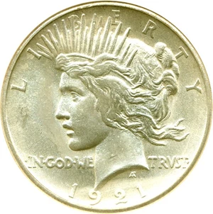 image for: 1921 $1 Peace ANACS AU50 Details (Cleaned)