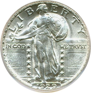 image for: 1929 25c PCGS MS64 FH