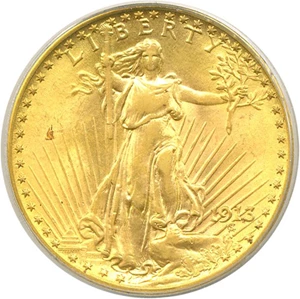 image for: 1913 $20 PCGS AU58