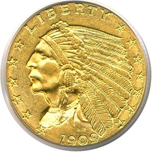 image for: 1909 $2 1/2 PCGS MS63