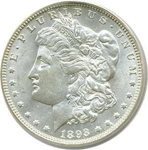 image for: 1893-O $1 PCGS MS62