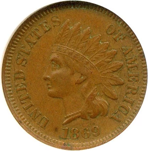 image for: 1869 1c NGC AU55 BN