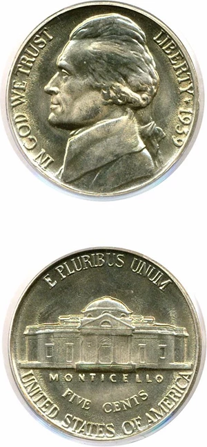 image for: 1939 5c PCGS MS67 FS