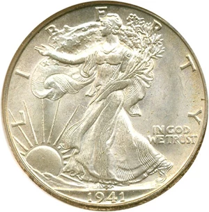 image for: 1941-D 50c NGC MS65 ex: Nevada Silver Collection