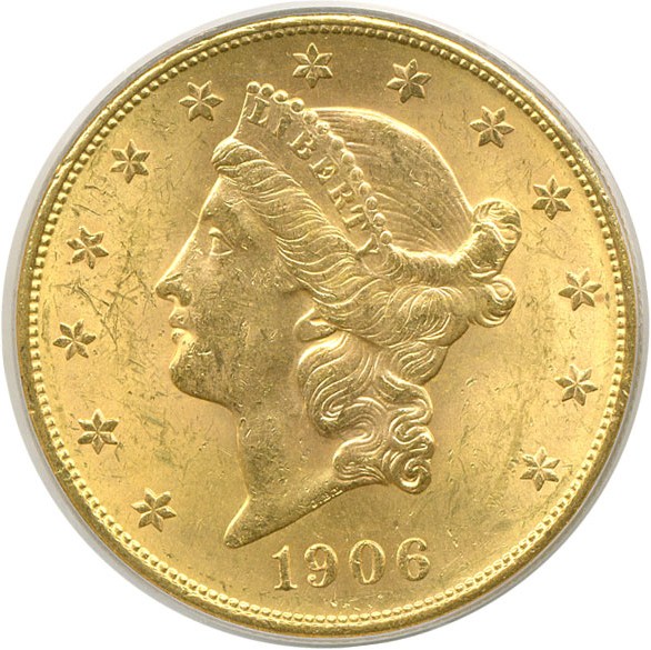 image for: 1906-S $20  PCGS MS62
