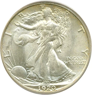 image for: 1920-S 50c PCGS MS64
