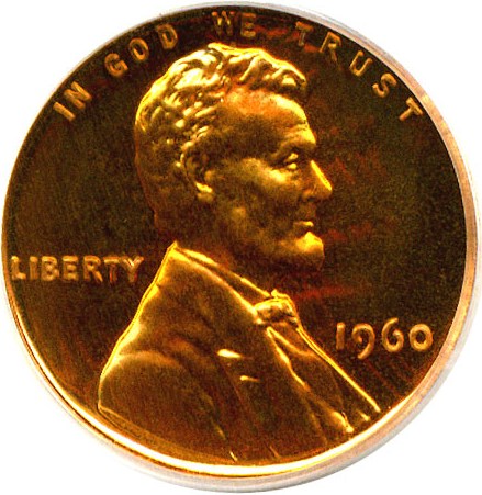 image for: 1960 1c Small Date PCGS Proof 66 RD Cameo
