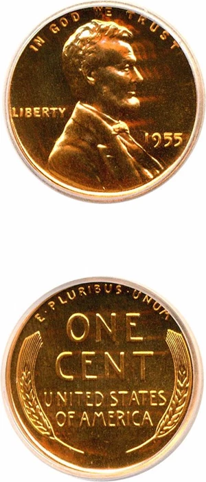 image for: 1955 1c ICG Proof 69 RD