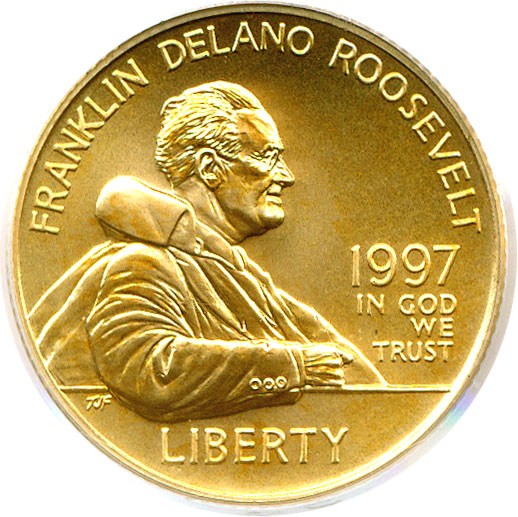 image for: 1997-W $5 Franklin D. Roosevelt PCGS MS69 