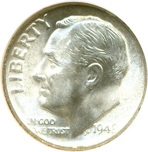image for: 1948-S 10c NGC MS67