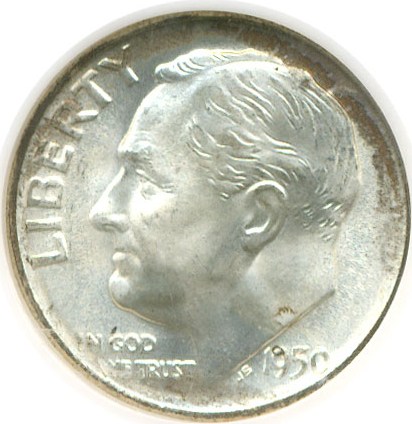 image for: 1950-S 10c  NGC MS67 