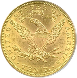 image for: 1885 $10 PCGS MS61