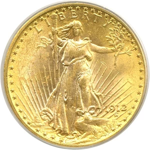 image for: 1912 $20 PCGS MS63