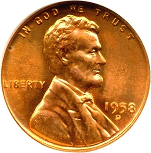 image for: 1958-D 1c ANACS MS65 RD (Breen-2225)