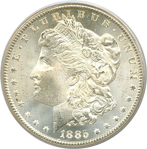 image for: 1885-CC $1 PCGS MS65