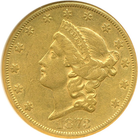 image for: 1873-CC $20  NGC AU53 ex: Stohr Collection