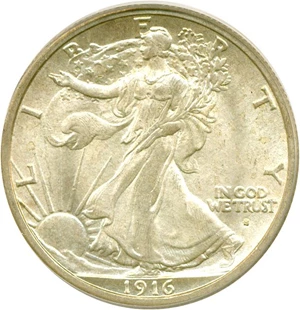 image for: 1916-S 50c PCGS MS65