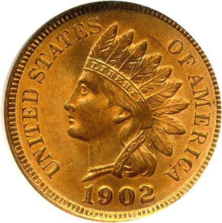 image for: 1902 1c  NGC MS65 RD