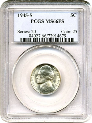 image for: 1945-S 5c PCGS MS66 FS