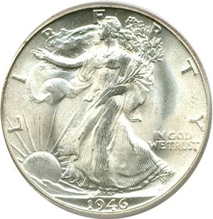 image for: 1946-S 50c PCGS MS66