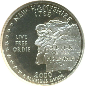 image for: 2000-S 25c New Hampshire-Silver NGC Proof 69 UCameo