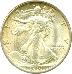 image for: 1916 50c PCGS MS65