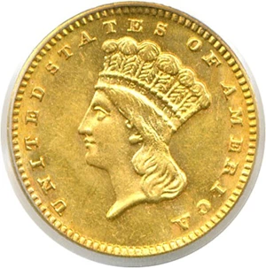 image for: 1887 G$1 PCGS MS61