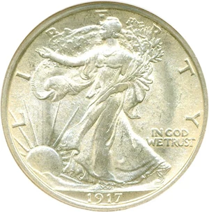 image for: 1917 50c NGC MS65