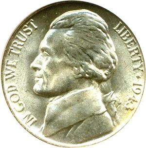 image for: 1943-P 5c NGC MS66 5FS