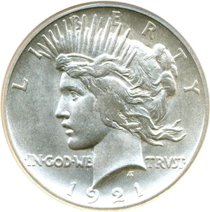image for: 1921 $1 Peace NGC MS63